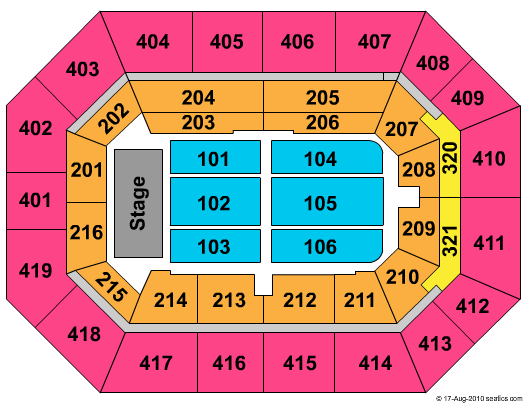 SAP Arena Concert Endstage Seating Chart